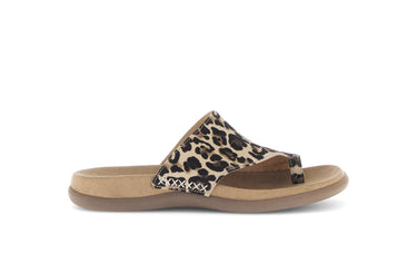 Mules léopard en cuir