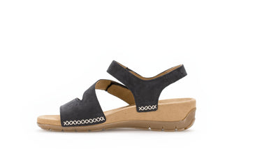 Sandales bleues en nubuck