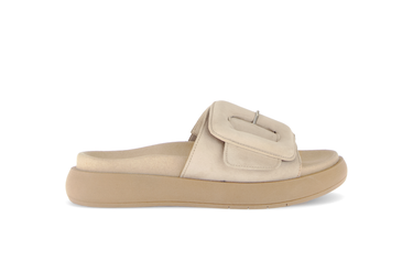 Mules beiges en cuir