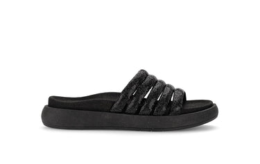 Sandales noires en textile
