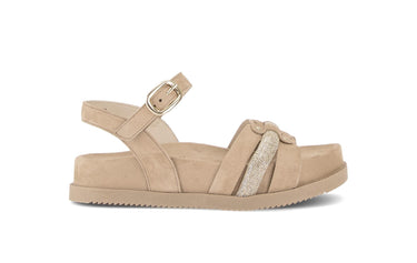 Sandales beiges en nubuck