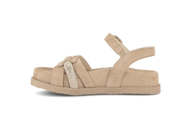 Sandales beiges en nubuck