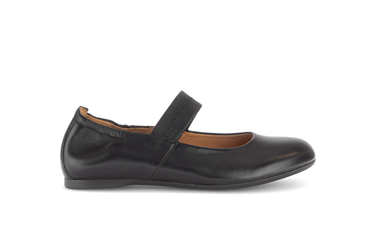 Ballerines noires en cuir lisse