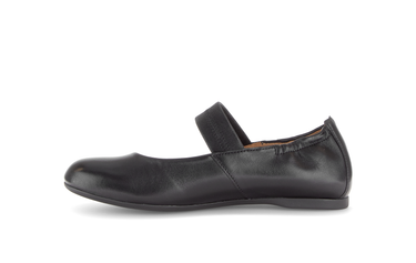 Ballerines noires en cuir lisse