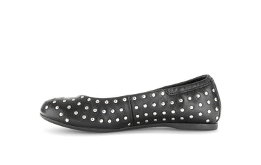 Ballerines noires en cuir lisse