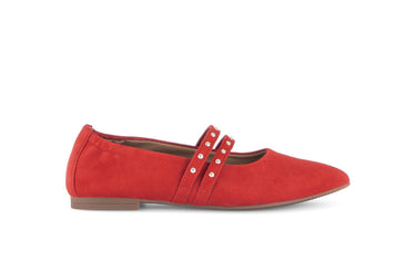 Ballerines rouges en velours