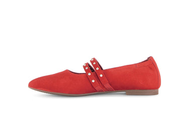 Ballerines rouges en velours