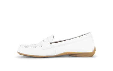 Slip-ons blancs en cuir lisse