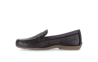 Mocassins noirs en cuir lisse