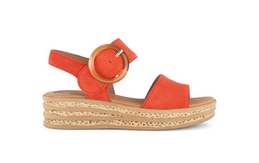 Sandales rouge en nubuck