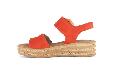 Sandales rouge en nubuck
