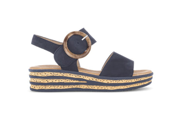 Sandales bleues en nubuck