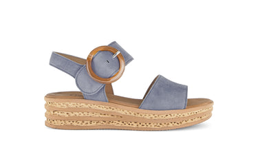 Sandales bleues en velours