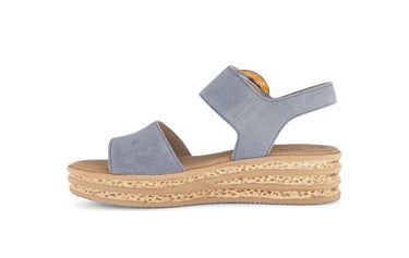 Sandales bleues en velours
