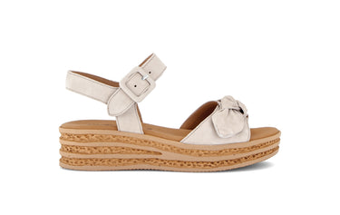 Sandales beiges en velours
