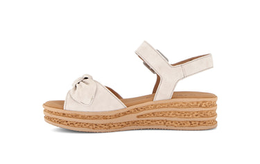 Sandales beiges en velours