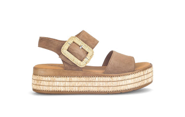 Sandales marron en nubuck