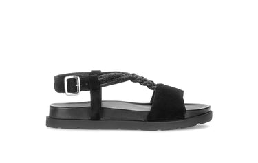 Sandales noires en velours (avec Strass)