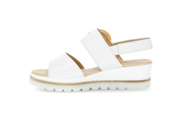 Sandales blanches en cuir lisse