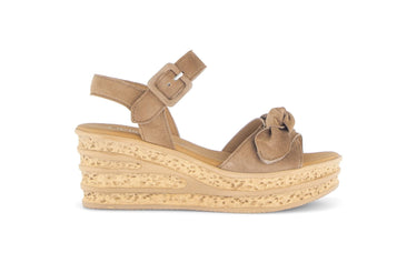 Sandales beige en nubuck