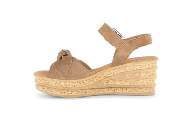 Sandales beige en nubuck