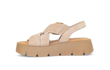 Sandales beiges en nubuck