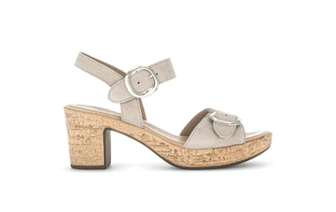 Sandales beiges en nubuck