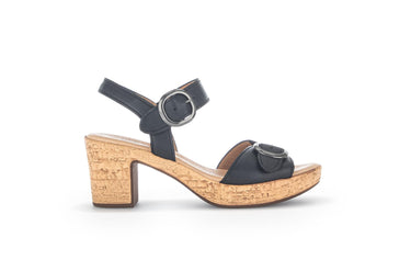 Sandales noires en cuir