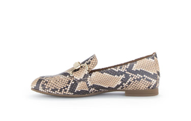 Mocassin léopard en cuir