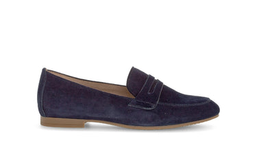Mocassins bleus en nubuck
