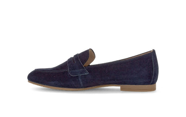Mocassins bleus en nubuck