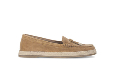 Mocassins cognac en velours