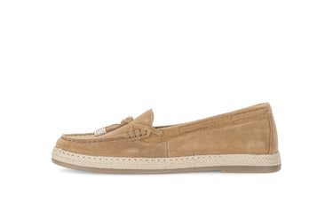Mocassins cognac en velours