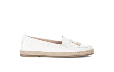 Slip-on crème en cuir