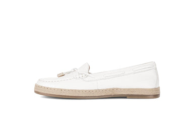 Slip-on crème en cuir