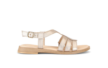 Sandales dorées en cuir