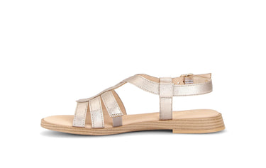 Sandales dorées en cuir