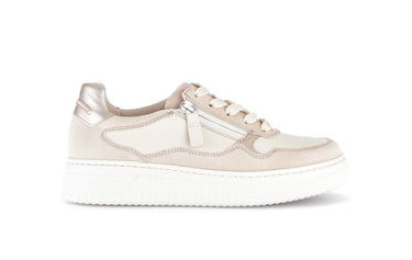 Baskets rose pâle en cuir (adaptées Hallux Valgus)