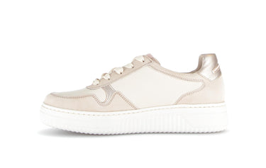 Baskets rose pâle en cuir (adaptées Hallux Valgus)