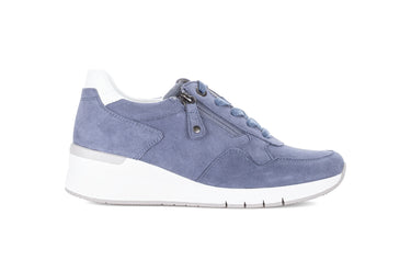 Baskets bleues en velours