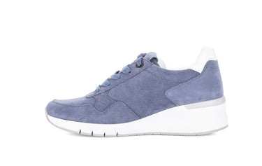 Baskets bleues en velours