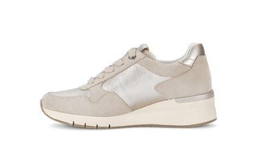 Baskets beiges en cuir