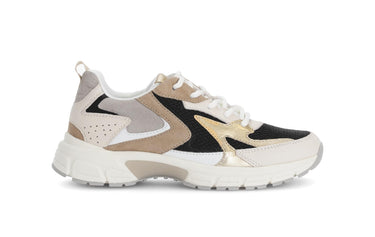 Baskets beiges en cuir