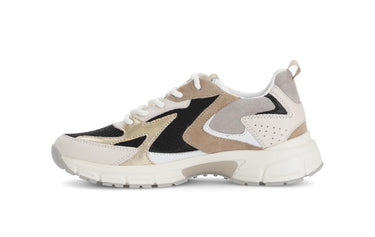 Baskets beiges en cuir