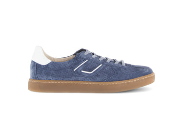 Baskets bleues en velours