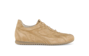 Baskets beige en cuir
