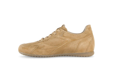 Baskets beige en cuir
