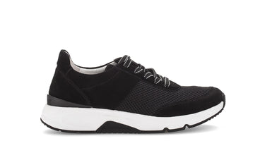 Baskets noires en nubuck et textile