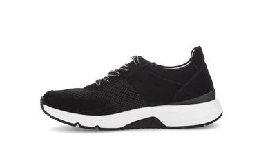 Baskets noires en nubuck et textile