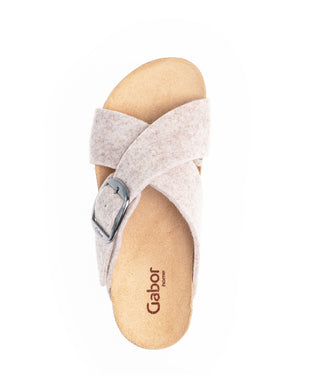 Sandales beiges en textile
